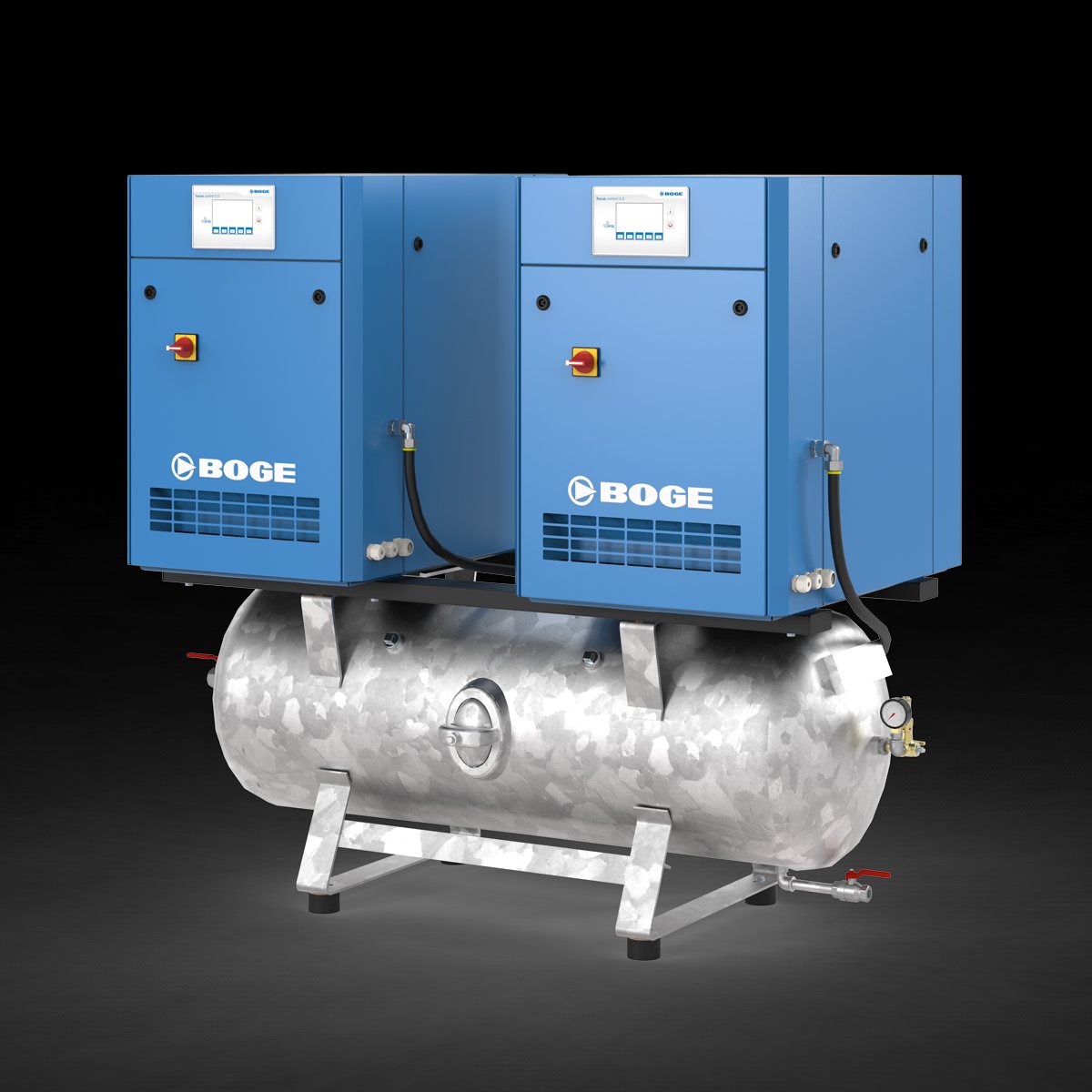 BOGE Duplex Scroll Compressor Unit with receiver tank